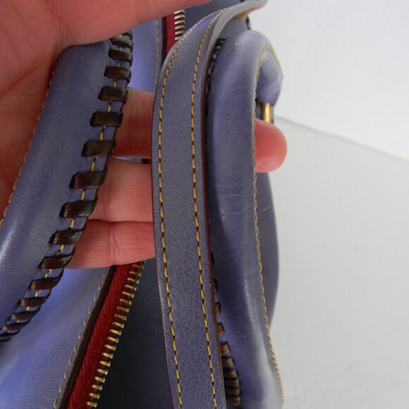 DOONEY & BOURKE FLORENTINE (LARGEST) LEATHER SATCHEL/CROSSBODY LAVENDER PURPLE! - Picture 13 of 14